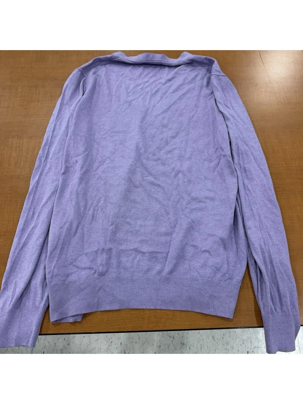 Banana Republic V Neck Sweater Silk Cotton Men’s Sz M Lavender Purple